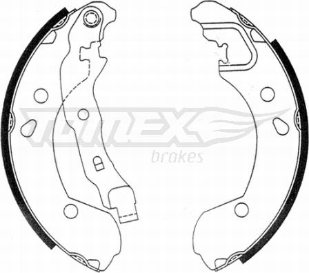TOMEX brakes TX 21-48 - Комплект тормозных колодок, барабанные autosila-amz.com