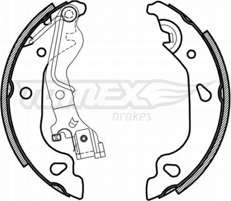 TOMEX brakes TX 21-59 - КОЛОДКИ ТОРМОЗНЫЕ БАРАБАННЫЕ autosila-amz.com