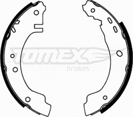 TOMEX brakes TX 21-66 - Комплект тормозных колодок, барабанные autosila-amz.com