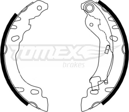 TOMEX brakes TX 21-61 - Комплект тормозных колодок, барабанные autosila-amz.com