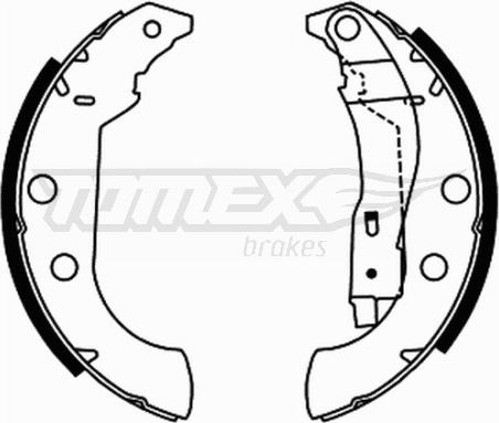 TOMEX brakes TX 21-67 - Комплект тормозных колодок, барабанные autosila-amz.com