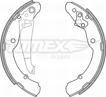 TOMEX brakes TX 21-04 - Комплект тормозных колодок, барабанные autosila-amz.com