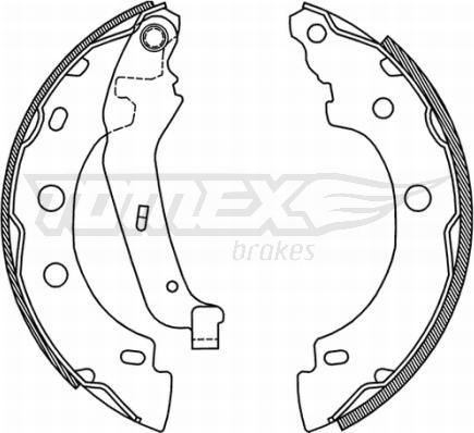 TOMEX brakes TX 21-00 - Комплект тормозных колодок, барабанные autosila-amz.com