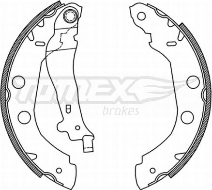 TOMEX brakes TX 21-01 - Комплект тормозных колодок, барабанные autosila-amz.com