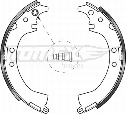 TOMEX brakes TX 21-07 - Комплект тормозных колодок, барабанные autosila-amz.com