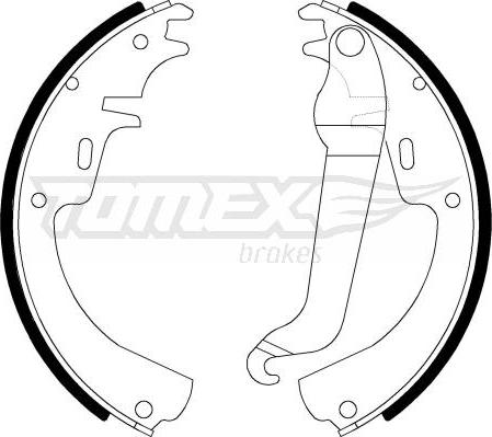 TOMEX brakes TX 21-11 - Комплект тормозных колодок, барабанные autosila-amz.com