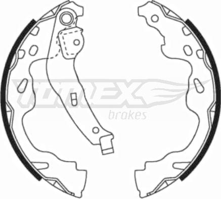TOMEX brakes TX 21-82 - Комплект тормозных колодок, барабанные autosila-amz.com