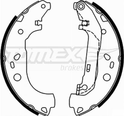 TOMEX brakes TX 21-87 - Комплект тормозных колодок, барабанные autosila-amz.com