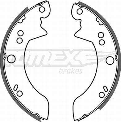 TOMEX brakes TX 21-34 - Комплект тормозных колодок, барабанные autosila-amz.com