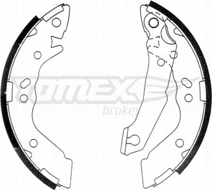 TOMEX brakes TX 21-36 - Комплект тормозных колодок, барабанные autosila-amz.com