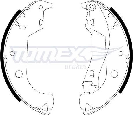 TOMEX brakes TX 21-30 - Комплект тормозных колодок, барабанные autosila-amz.com