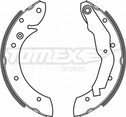 TOMEX brakes TX 21-33 - Комплект тормозных колодок, барабанные autosila-amz.com