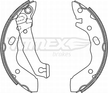 TOMEX brakes TX 21-37 - Комплект тормозных колодок, барабанные autosila-amz.com