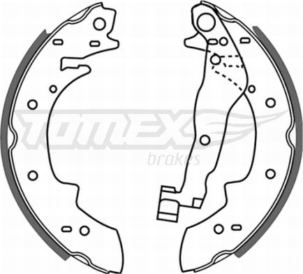 TOMEX brakes TX 21-22 - Комплект тормозных колодок, барабанные autosila-amz.com