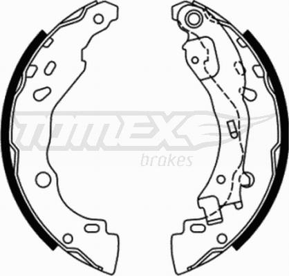 TOMEX brakes TX 21-77 - Комплект тормозных колодок, барабанные autosila-amz.com