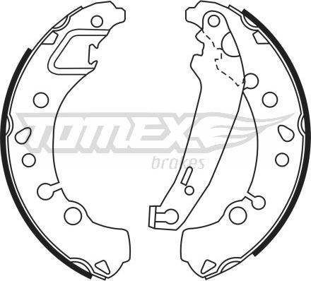 TOMEX brakes TX 23-45 - Комплект тормозных колодок, барабанные autosila-amz.com