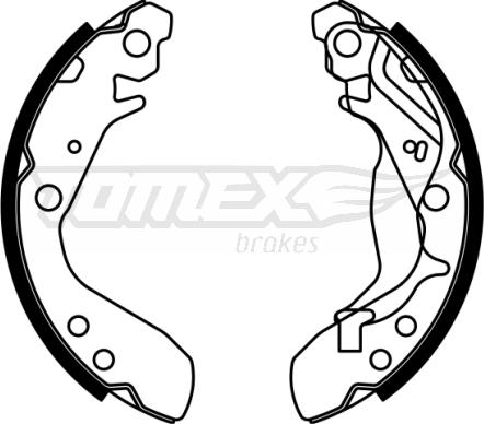 TOMEX brakes TX 23-01 - Комплект тормозных колодок, барабанные autosila-amz.com