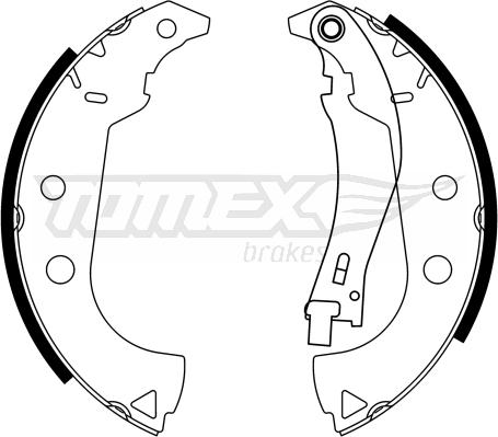 TOMEX brakes TX 23-15 - Комплект тормозных колодок, барабанные autosila-amz.com