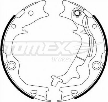 TOMEX brakes TX 23-12 - Комплект тормозных колодок, барабанные autosila-amz.com