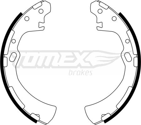 TOMEX brakes TX 23-31 - Комплект тормозных колодок, барабанные autosila-amz.com