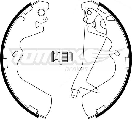 TOMEX brakes TX 23-25 - Комплект тормозных колодок, барабанные autosila-amz.com