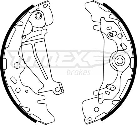 TOMEX brakes TX 23-26 - Комплект тормозных колодок, барабанные autosila-amz.com