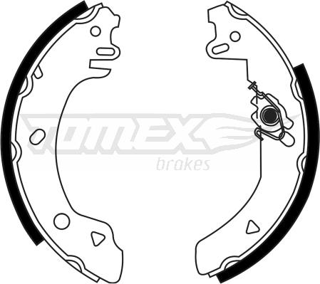 TOMEX brakes TX 23-22 - Комплект тормозных колодок, барабанные autosila-amz.com