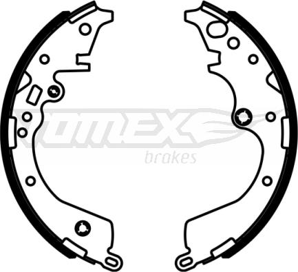 TOMEX brakes TX 22-96 - Комплект тормозных колодок, барабанные autosila-amz.com