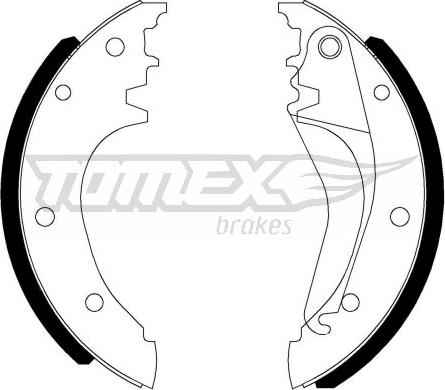 TOMEX brakes TX 22-90 - Комплект тормозных колодок, барабанные autosila-amz.com