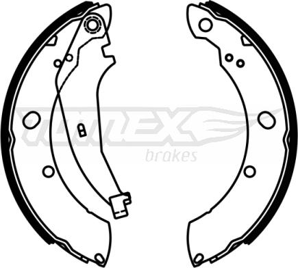 TOMEX brakes TX 22-97 - Комплект тормозных колодок, барабанные autosila-amz.com