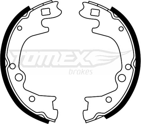 TOMEX brakes TX 22-49 - Комплект тормозных колодок, барабанные autosila-amz.com
