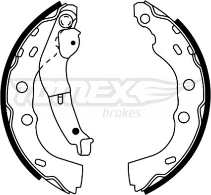 TOMEX brakes TX 22-45 - Комплект тормозных колодок, барабанные autosila-amz.com