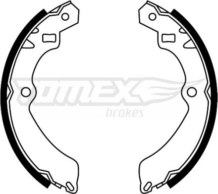 TOMEX brakes TX 22-46 - Комплект тормозных колодок, барабанные autosila-amz.com