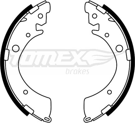 TOMEX brakes TX 22-40 - Комплект тормозных колодок, барабанные autosila-amz.com