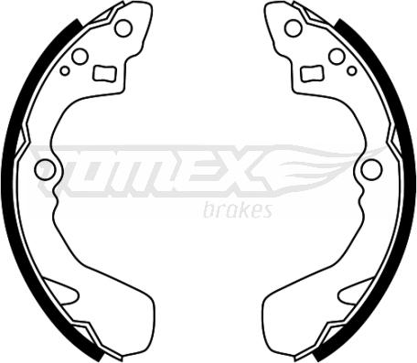 TOMEX brakes TX 22-48 - Комплект тормозных колодок, барабанные autosila-amz.com