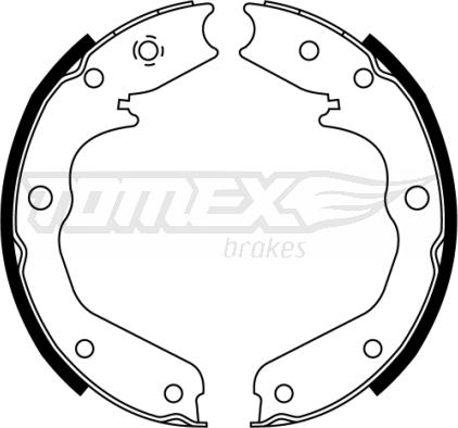 TOMEX brakes TX 22-43 - Комплект тормозных колодок, барабанные autosila-amz.com