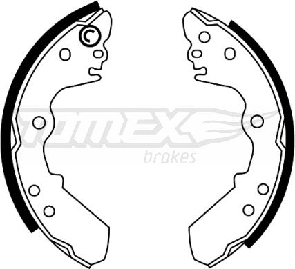 TOMEX brakes TX 22-47 - Комплект тормозных колодок, барабанные autosila-amz.com