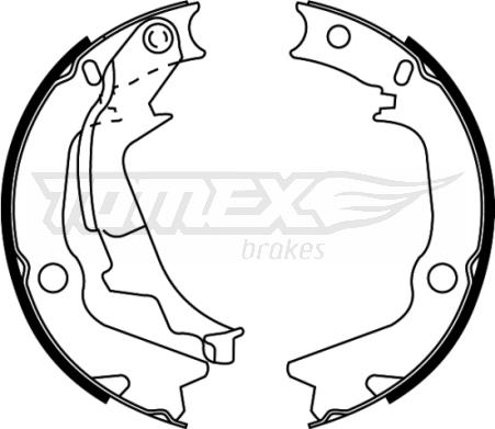 TOMEX brakes TX 22-53 - Комплект тормозных колодок, барабанные autosila-amz.com