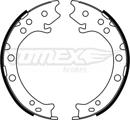 TOMEX brakes TX 22-52 - Комплект тормозных колодок, барабанные autosila-amz.com