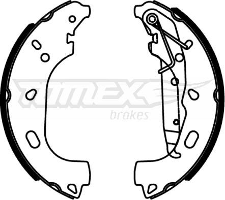 TOMEX brakes TX 22-57 - Комплект тормозных колодок, барабанные autosila-amz.com