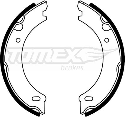 TOMEX brakes TX 22-09 - Комплект тормозных колодок, барабанные autosila-amz.com
