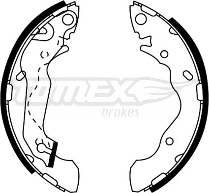 TOMEX brakes TX 22-05 - Комплект тормозных колодок, барабанные autosila-amz.com