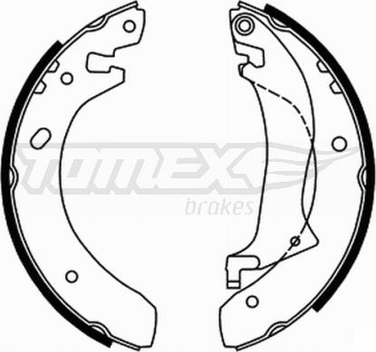 TOMEX brakes TX 22-02 - Комплект тормозных колодок, барабанные autosila-amz.com