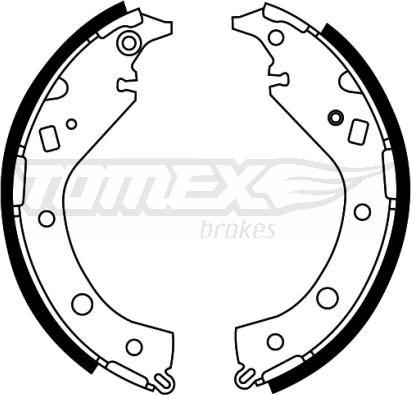 TOMEX brakes TX 22-07 - Комплект тормозных колодок, барабанные autosila-amz.com