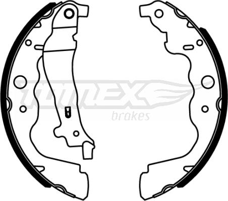 TOMEX brakes TX 22-18 - Комплект тормозных колодок, барабанные autosila-amz.com