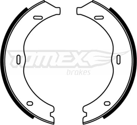 TOMEX brakes TX 22-12 - Комплект тормозных колодок, барабанные autosila-amz.com