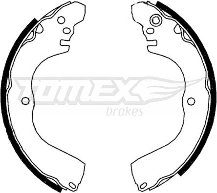 TOMEX brakes TX 22-89 - Комплект тормозных колодок, барабанные autosila-amz.com