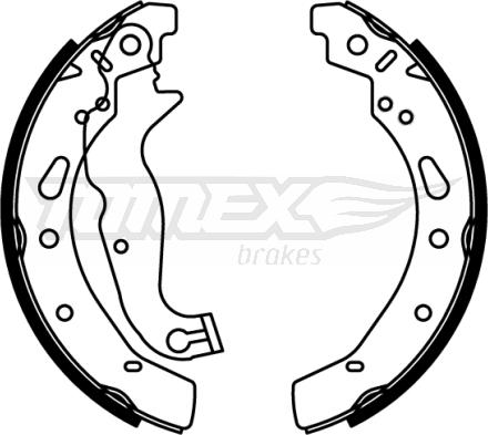 TOMEX brakes TX 22-80 - Комплект тормозных колодок, барабанные autosila-amz.com