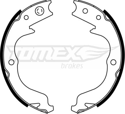 TOMEX brakes TX 22-81 - Комплект тормозных колодок, барабанные autosila-amz.com