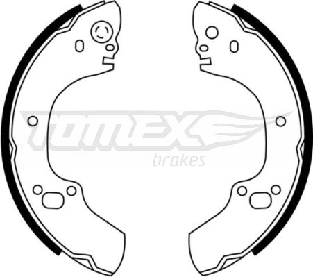 TOMEX brakes TX 22-88 - Комплект тормозных колодок, барабанные autosila-amz.com